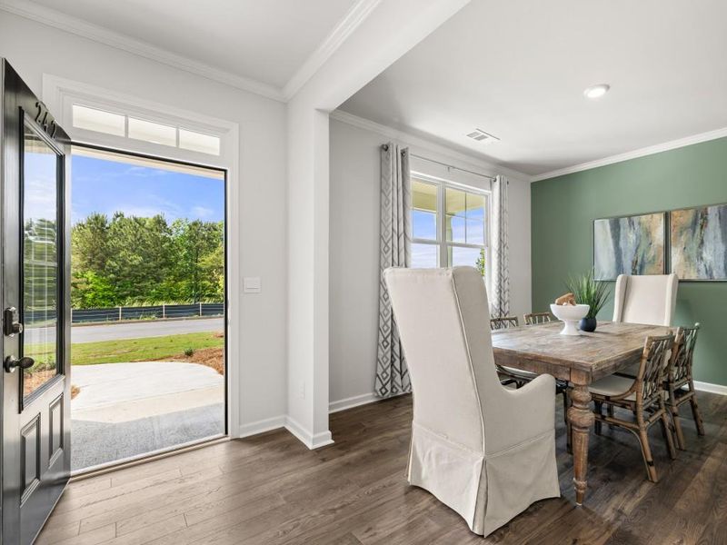 Furnished interior view inside a new home in Parkside at Carter Grove, Cartersville (Image 46). Furnished interior view inside a new home in Parkside at Carter Grove, Cartersville (Image 46).