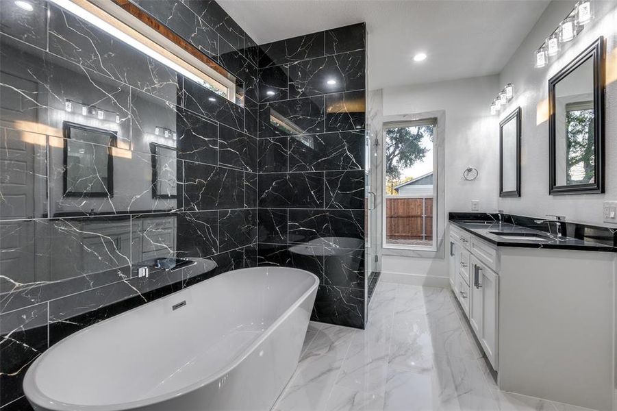 Master Bathroom with a Free Standing Tub!