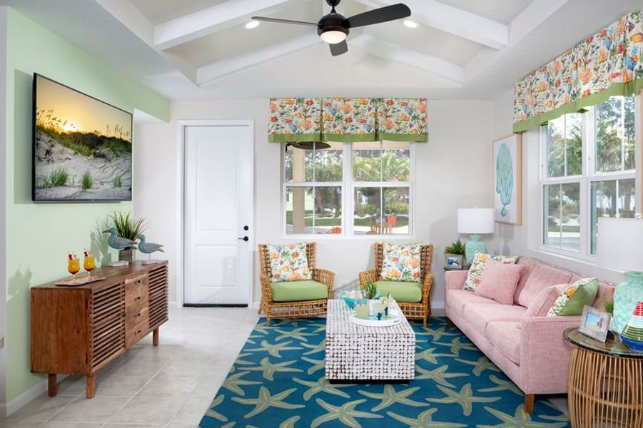 Representative furnished interior of a home built from the Aloha by Minto Communities in Latitude Margaritaville Hilton Head, Hardeeville (Image 4). Representative furnished interior of a home built from the Aloha by Minto Communities in Latitude Margaritaville Hilton Head, Hardeeville (Image 4).