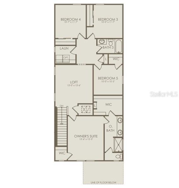 2D floor plan layout of this home in EverBe, Orlando, FL (Image 3).