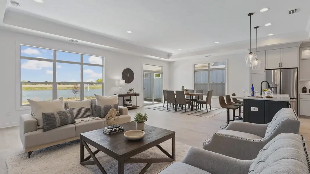 Representative furnished interior of a home built from the Salerno by Epcon Communities in Courtyards by Carrell, Ocean Isle Beach (Image 16).