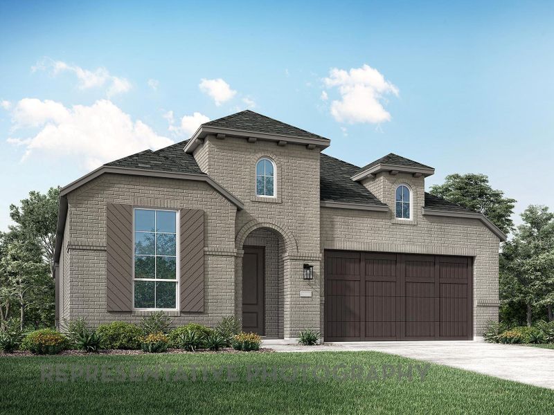 Front exterior of a new home in ARTAVIA: 50ft. lots, Conroe, TX, highlighting curb appeal (Image 1). Front exterior of a new home in ARTAVIA: 50ft. lots, Conroe, TX, highlighting curb appeal (Image 1).