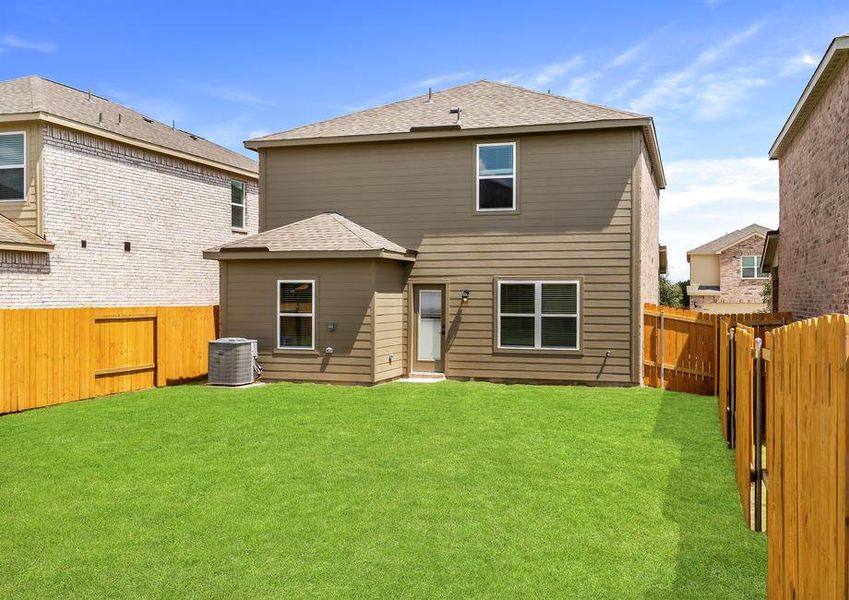 The back yard of the Colorado is fully fenced.