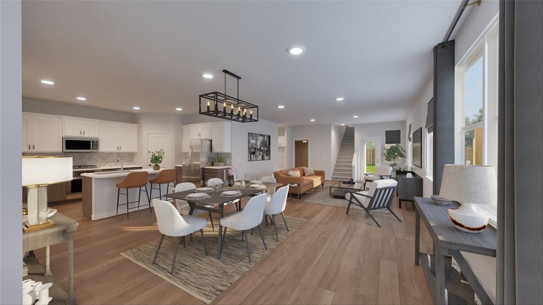 Furnished interior view inside a new home in The Porch at Du Pre, Buda (Image 9). Furnished interior view inside a new home in The Porch at Du Pre, Buda (Image 9).