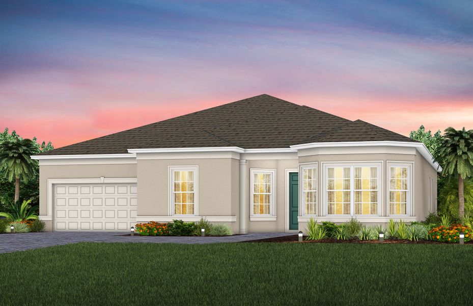 Representative exterior photo of a completed home built from the Reverence by Del Webb in Del Webb Sunbridge, St. Cloud, FL (Image 13).