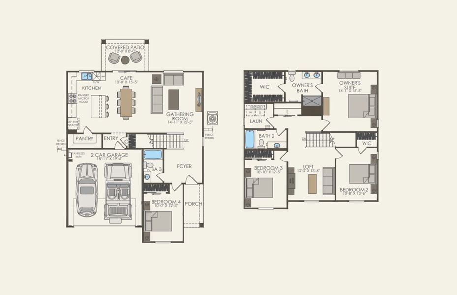 2D floor plan layout of this home in Copper Falls, Buckeye, AZ (Image 3). 2D floor plan layout of this home in Copper Falls, Buckeye, AZ (Image 3).