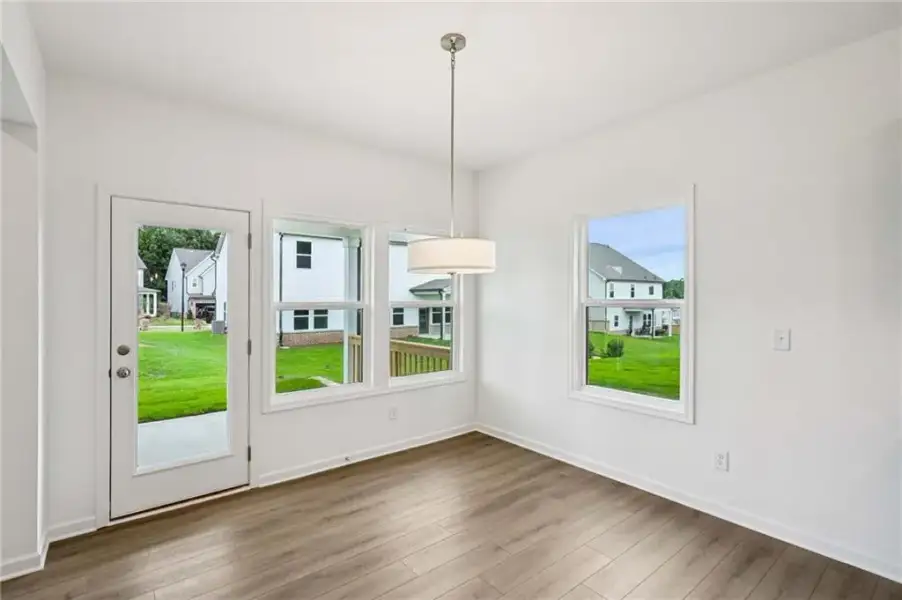 Spacious, unfurnished interior of a new home in Eastlyn Crossing, Flowery Branch (Image 12). Spacious, unfurnished interior of a new home in Eastlyn Crossing, Flowery Branch (Image 12).