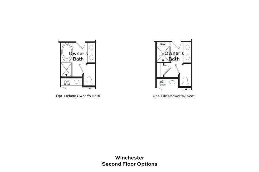 2D floor plan layout for the Winchester by DRB Homes in Mason Grove, Franklinton, NC (Image 5).