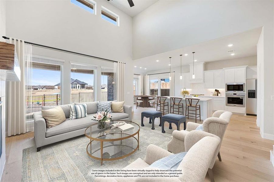 Furnished interior view inside a new home in Parks at Panchasarp Farms 55-60, Burleson (Image 9).