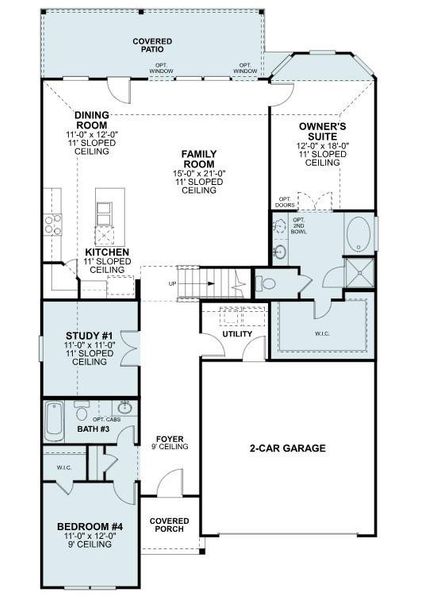 2D floor plan layout of this home in Magnolia Ridge, Magnolia, TX (Image 4).
