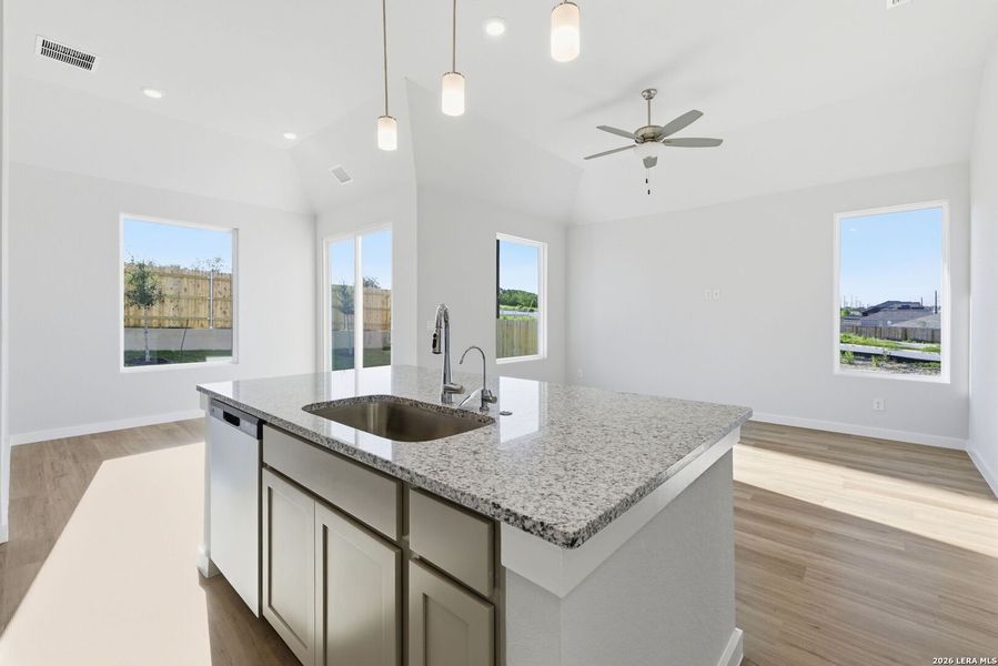 Furnished interior view inside a new home in The Meadows at Hunters Ranch, San Antonio (Image 6).