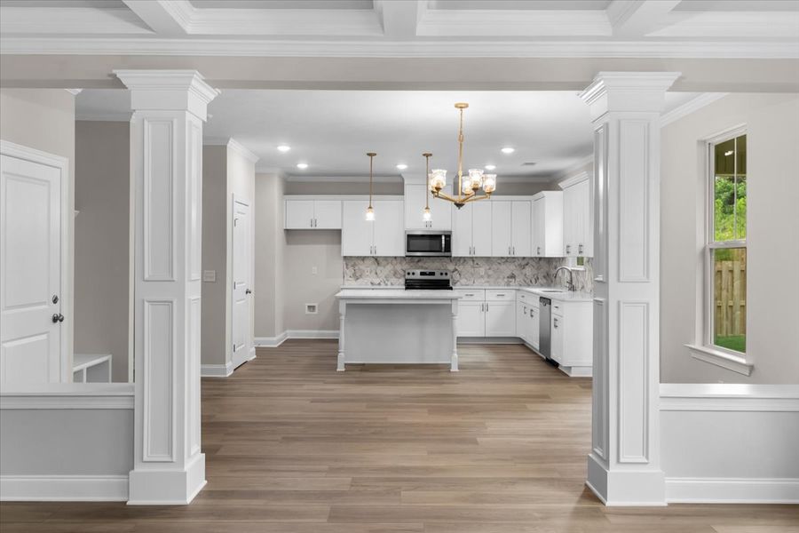 Living Room to Kitchen | 5085 Anna Creek Way by Ivey Homes