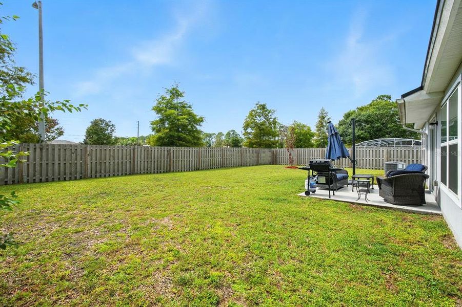 Room for pool or garden or shed or all three.