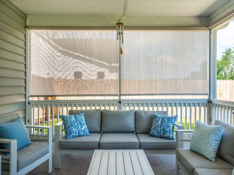Exterior details and patio area of a home in , Huger (Image 22).
