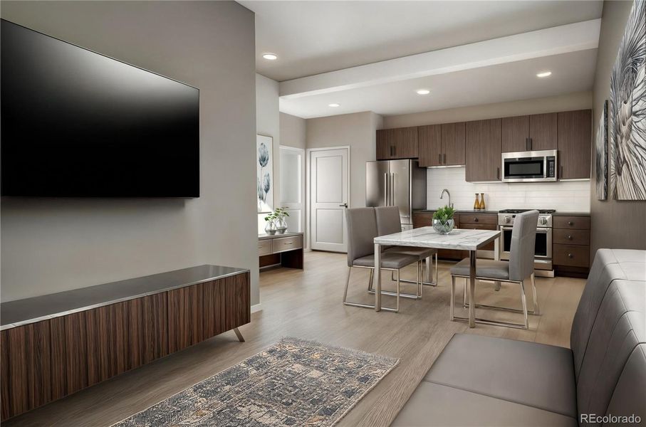 Furnished interior view inside a new home in , Denver (Image 4).