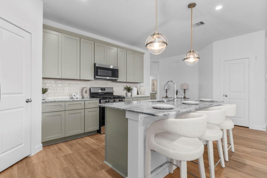 Furnished interior view inside a new home in , Iowa Colony (Image 8).