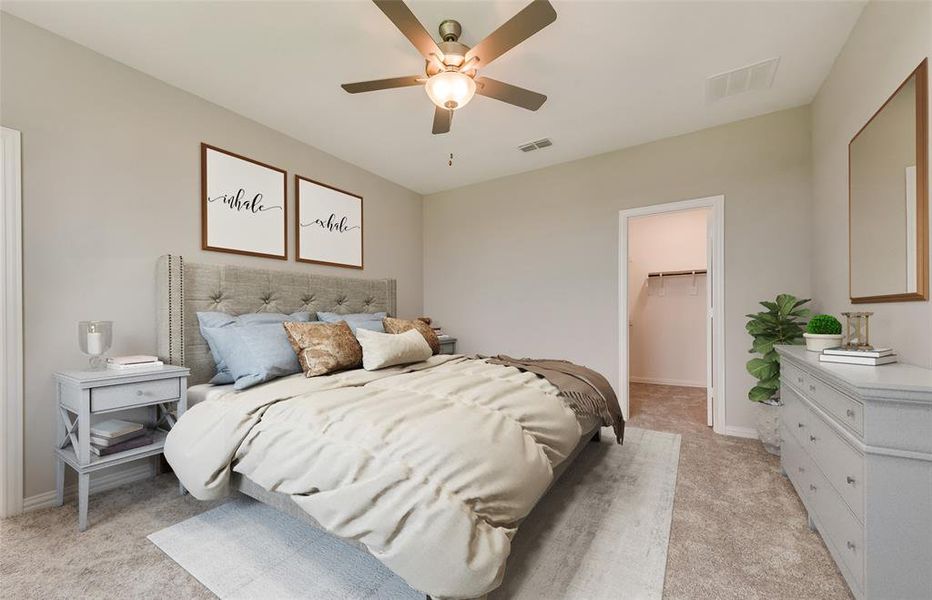 Spacious owner's suite *model representation Spacious owner's suite *model representation