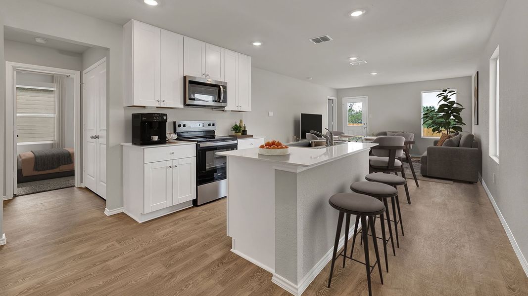 Representative furnished interior of a home built from the The Atlanta by D.R. Horton in Ladera, Luling (Image 9).