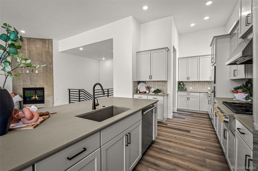 Furnished interior view inside a new home in Cloverleaf - Pinnacle Collection, Monument (Image 26).