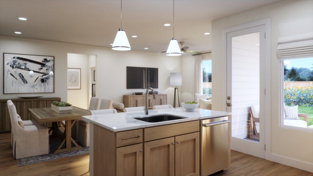 Representative furnished interior of a home built from the 4012 by Risewell Homes in Parkton Square, Kyle (Image 9).
