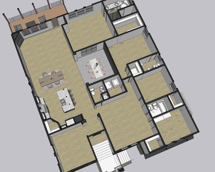 2D floor plan layout for the Alpine by Saratoga Homes in Townsen Landing, Humble, TX (Image 5). 2D floor plan layout for the Alpine by Saratoga Homes in Townsen Landing, Humble, TX (Image 5).