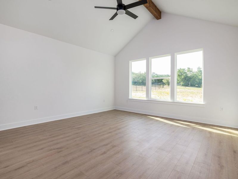 Large Primary Bedroom with large windows and tons of natural lighting Large Primary Bedroom with large windows and tons of natural lighting