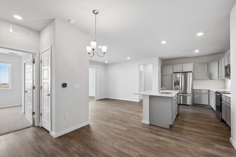 Furnished interior view inside a new home in Grand Vue at Interlocken, Broomfield (Image 3).