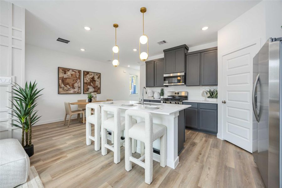 Furnished interior view inside a new home in Mansfield Park, Houston (Image 6). Furnished interior view inside a new home in Mansfield Park, Houston (Image 6).
