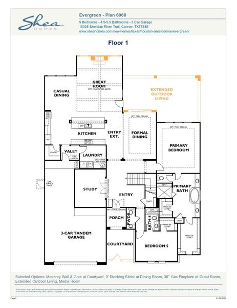 2D floor plan layout of this home in Evergreen 70', Conroe, TX (Image 2). 2D floor plan layout of this home in Evergreen 70', Conroe, TX (Image 2).