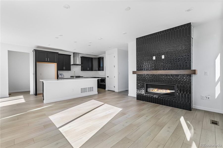 Furnished interior view inside a new home in Tribute at Lyric, Lone Tree (Image 15).