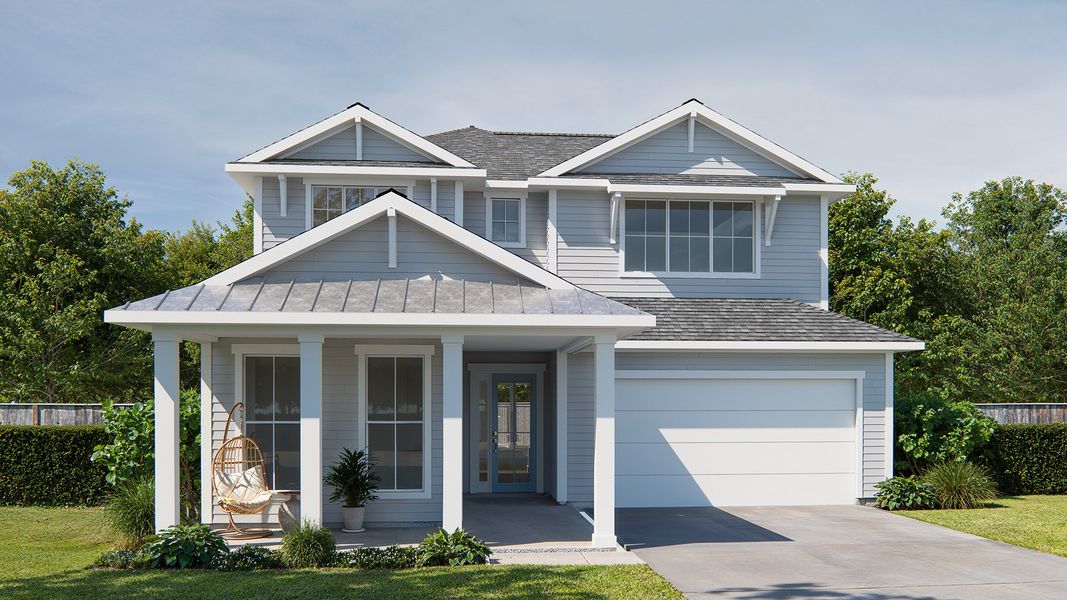 Representative exterior photo of a completed home built from the 2713MC by MasterCraft Builder Group in Madeira, St. Augustine, FL (Image 5).