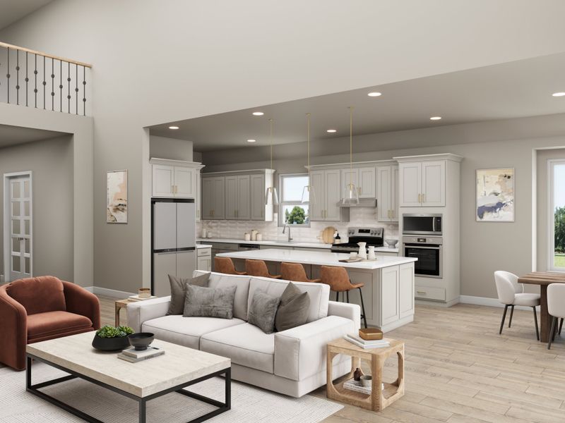 Representative furnished interior of a home built from the Huntsville by Beazer Homes in Austin Point, Richmond (Image 6).