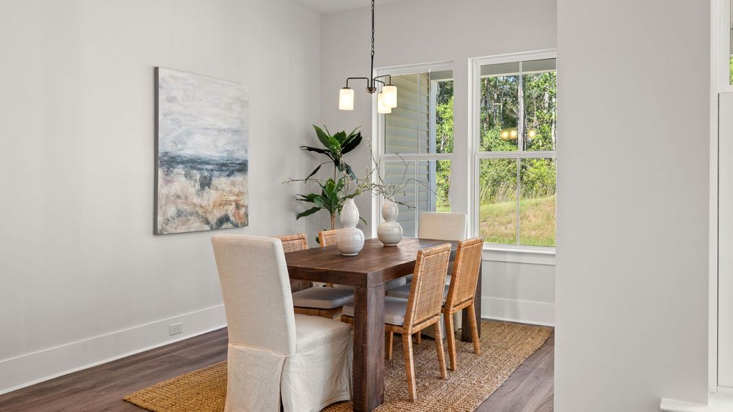 Furnished interior view inside a new home in Summerwind Crossing at Lakes of Cane Bay, Summerville (Image 12).