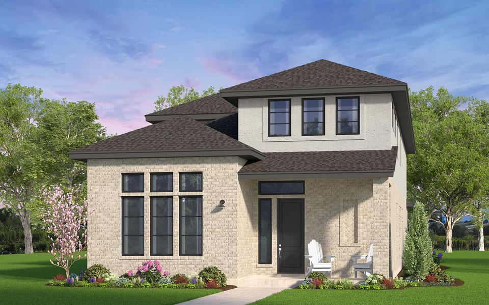 Representative exterior photo of a completed home built from the Barnard by Brookfield Residential in 40' Traditional Homes at The Grove Frisco, Frisco, TX (Image 2). Representative exterior photo of a completed home built from the Barnard by Brookfield Residential in 40' Traditional Homes at The Grove Frisco, Frisco, TX (Image 2).