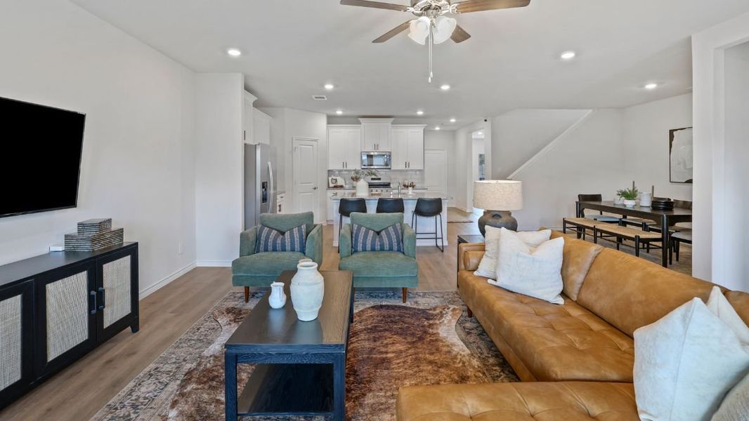 Furnished interior view inside a new home in Prairie Oaks, Oak Point (Image 7).