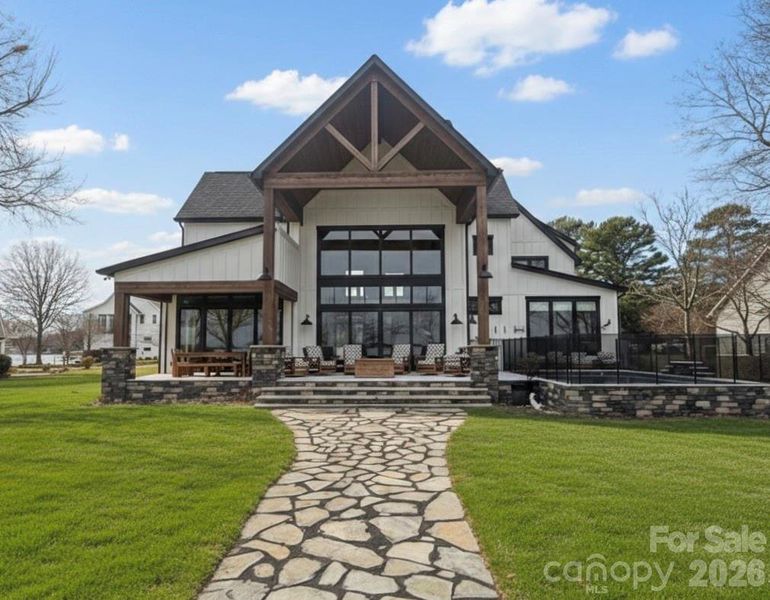 New walkway installed from patio to private dock New walkway installed from patio to private dock