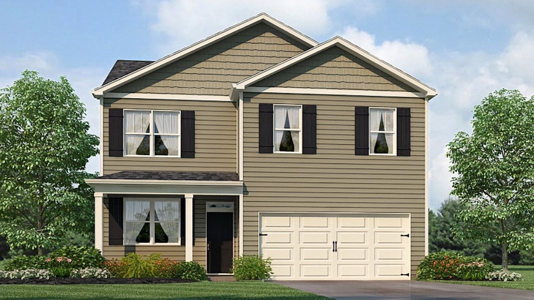 Representative exterior photo of a completed home built from the BELHAVEN by D.R. Horton in Northberry, Rome, GA (Image 1).