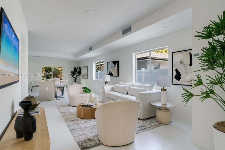 Furnished interior view inside a new home in , Miami (Image 7).