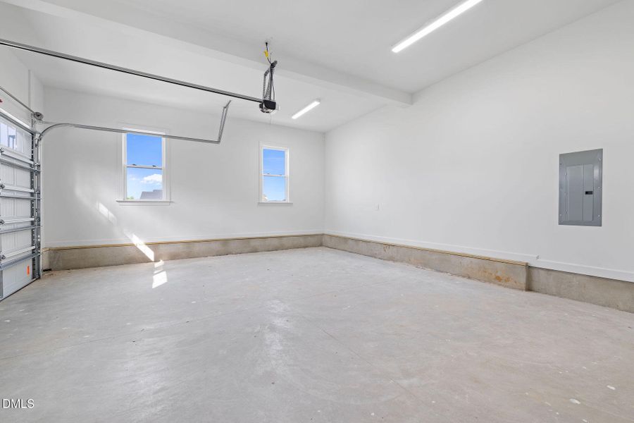 2 car garage w/ storage