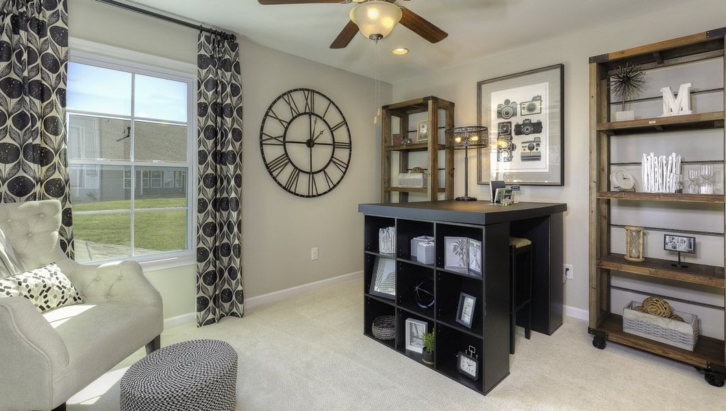 Representative furnished interior of a home built from the Verwood by D.R. Horton in Chumley Estates, Reidville (Image 28).