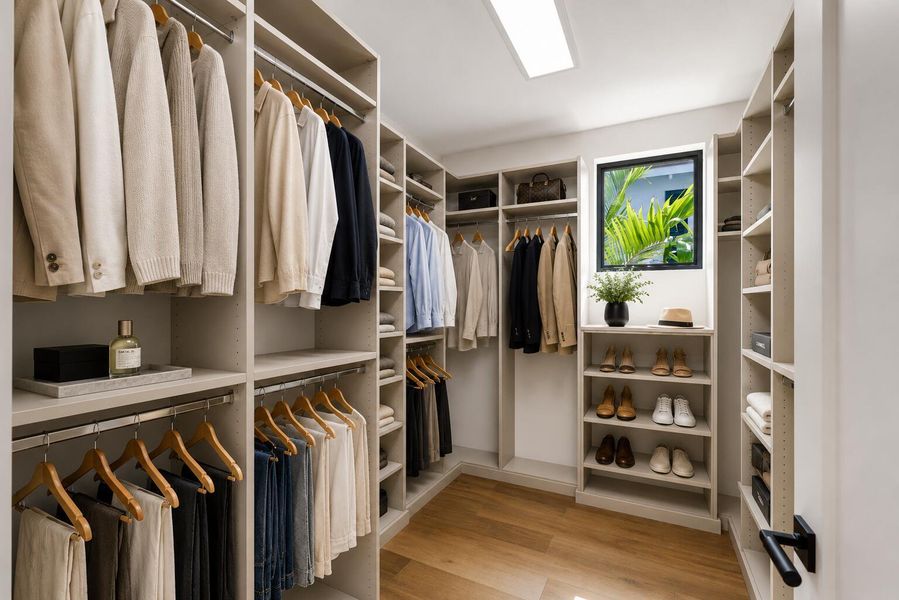 Primary Closet Virtually Staged