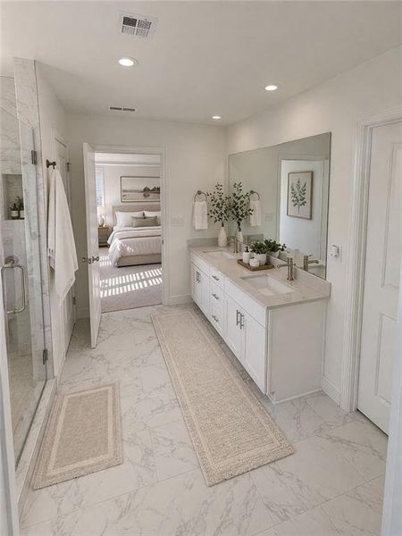 Furnished interior view inside a new home in , Dallas (Image 21).