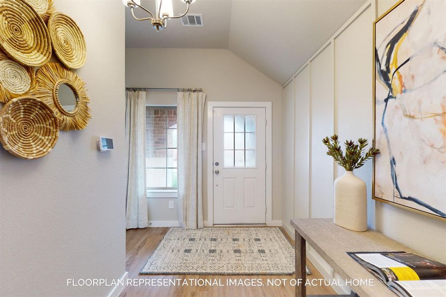Furnished interior view inside a new home in Pinewood at Grand Texas, New Caney (Image 11).