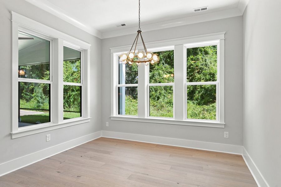 Representative unfurnished interior of a home built from the The Emerson by RobuckHomes in Stonehenge, Raleigh (Image 210).