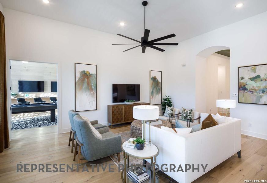 Furnished interior view inside a new home in La Cima, San Marcos (Image 12).