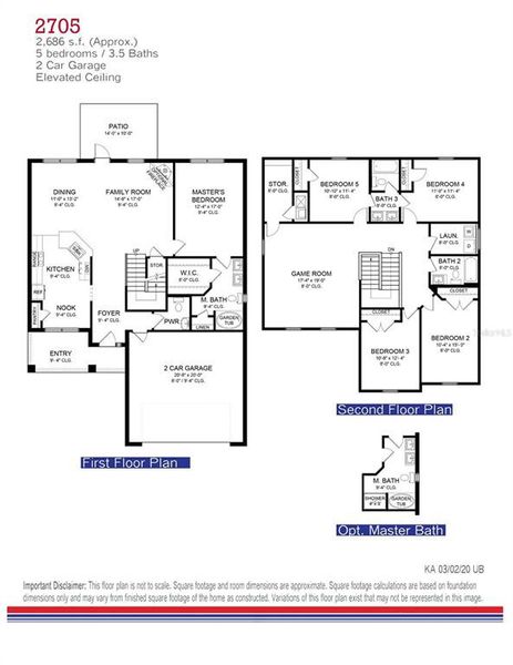 2D floor plan layout of this home in Ocala Crossings South, Ocala, FL (Image 3). 2D floor plan layout of this home in Ocala Crossings South, Ocala, FL (Image 3).