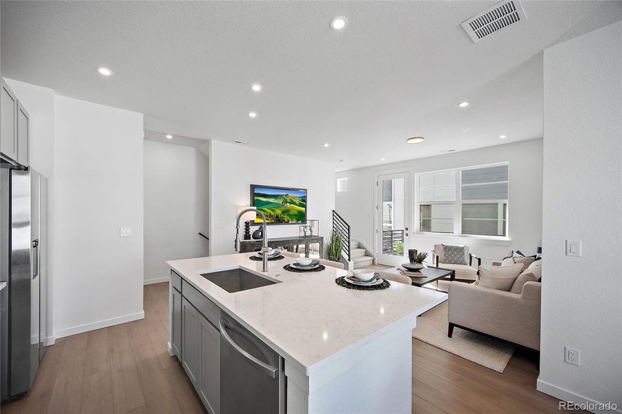 Furnished interior view inside a new home in The Commons at Victory Ridge, Colorado Springs (Image 13).