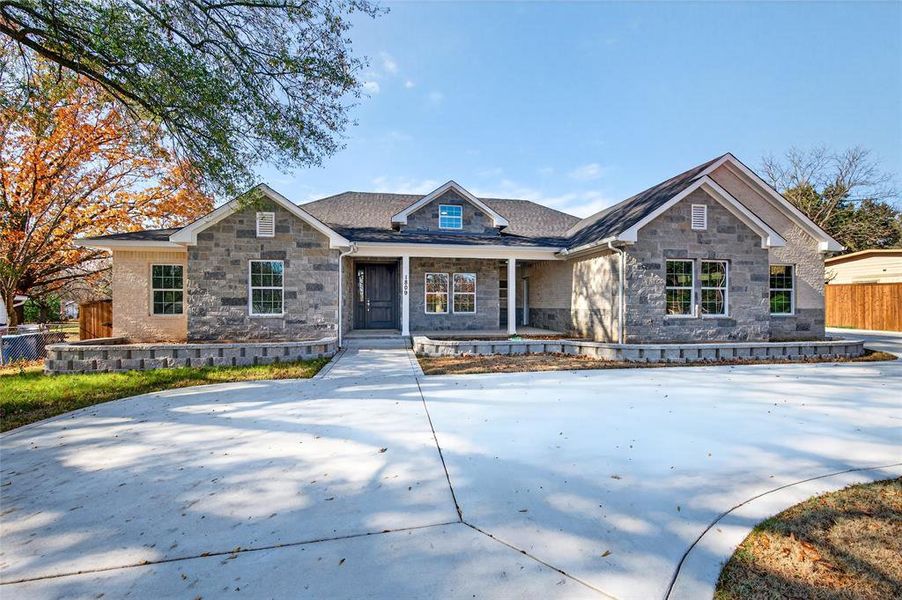Front exterior of a new home in , Denison, TX, highlighting curb appeal (Image 25).