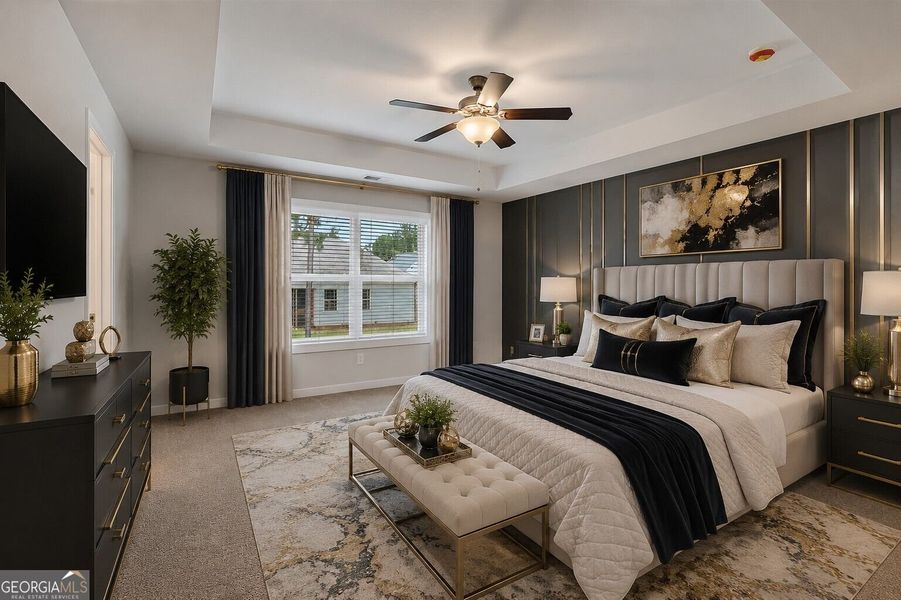 Furnished interior view inside a new home in The Fairways at Mirror Lake, Villa Rica (Image 43).