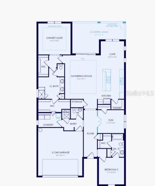 2D floor plan layout of this home in Del Webb Catalina, Lakewood Ranch, FL (Image 5). 2D floor plan layout of this home in Del Webb Catalina, Lakewood Ranch, FL (Image 5).